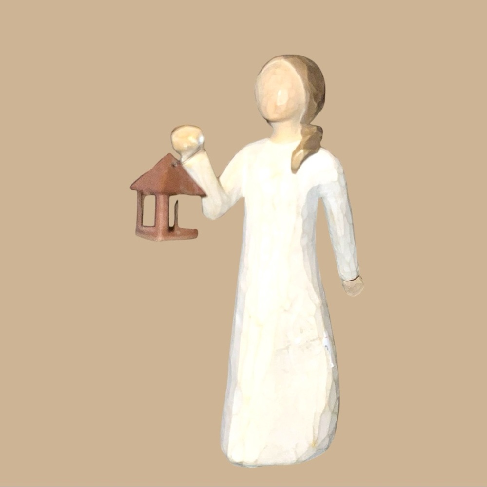 Willow tree “angel of hope”  White Figurine Holding Brown Lantern